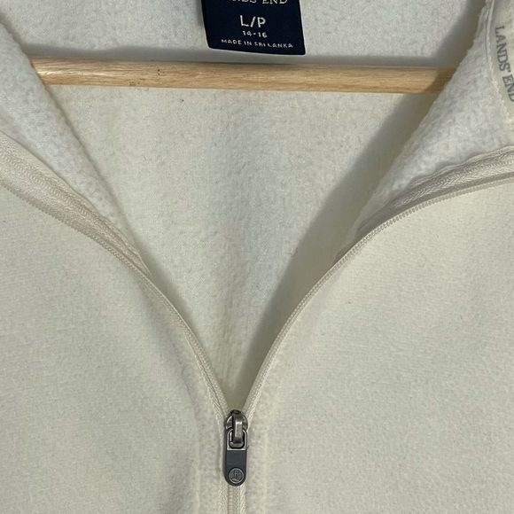 Land’s End Polartec Fleece Large Ivory Color - Picture 4 of 7